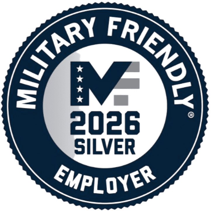 Military Friendly silver 2026 logo transparent