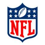 NFL logo featuring a football and stars.