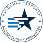 Logo of the Pandemic Response Accountability Committee featuring a star and stripes.