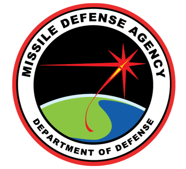 Round emblem featuring Earth curve and star